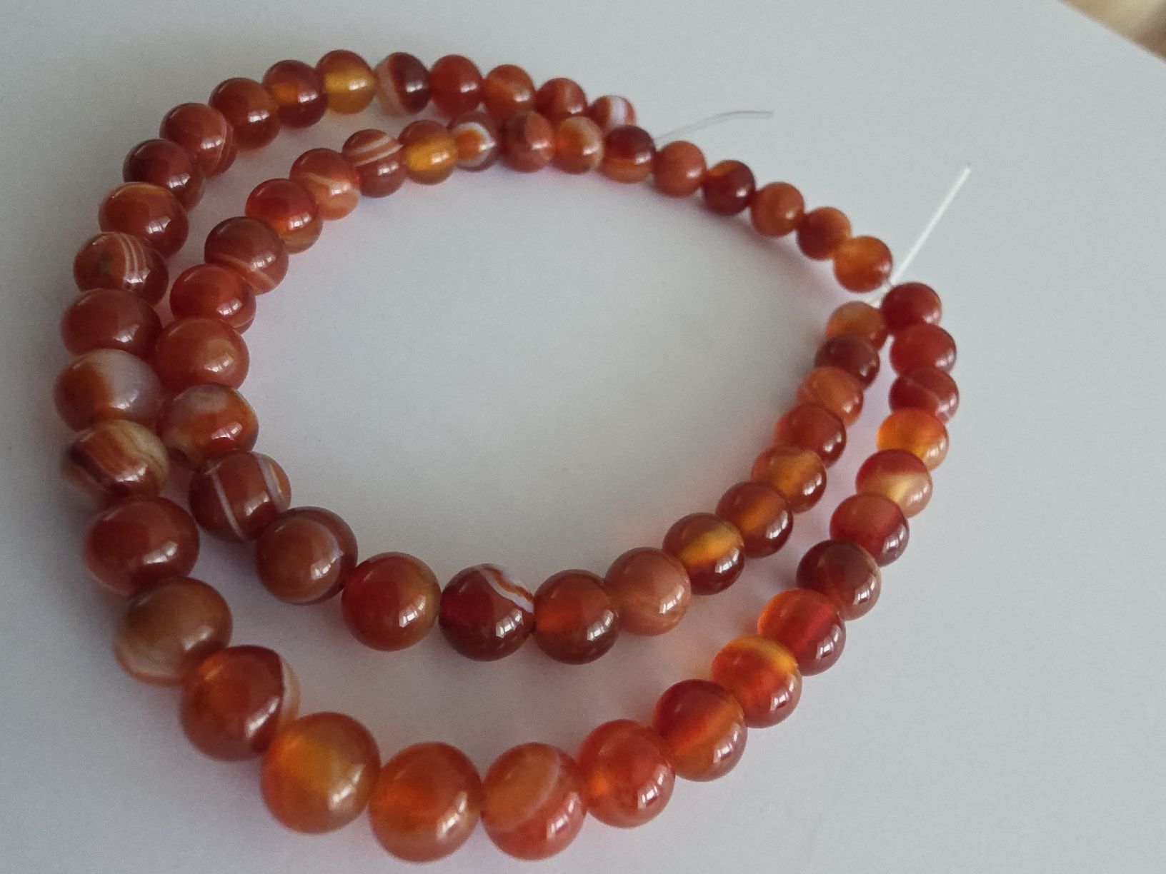 Minerali & Pietre curative: Sardonyx rot 6mm. Strang – Nuovo e nell'imballaggio originale da Menziken venduto da Mirager 3