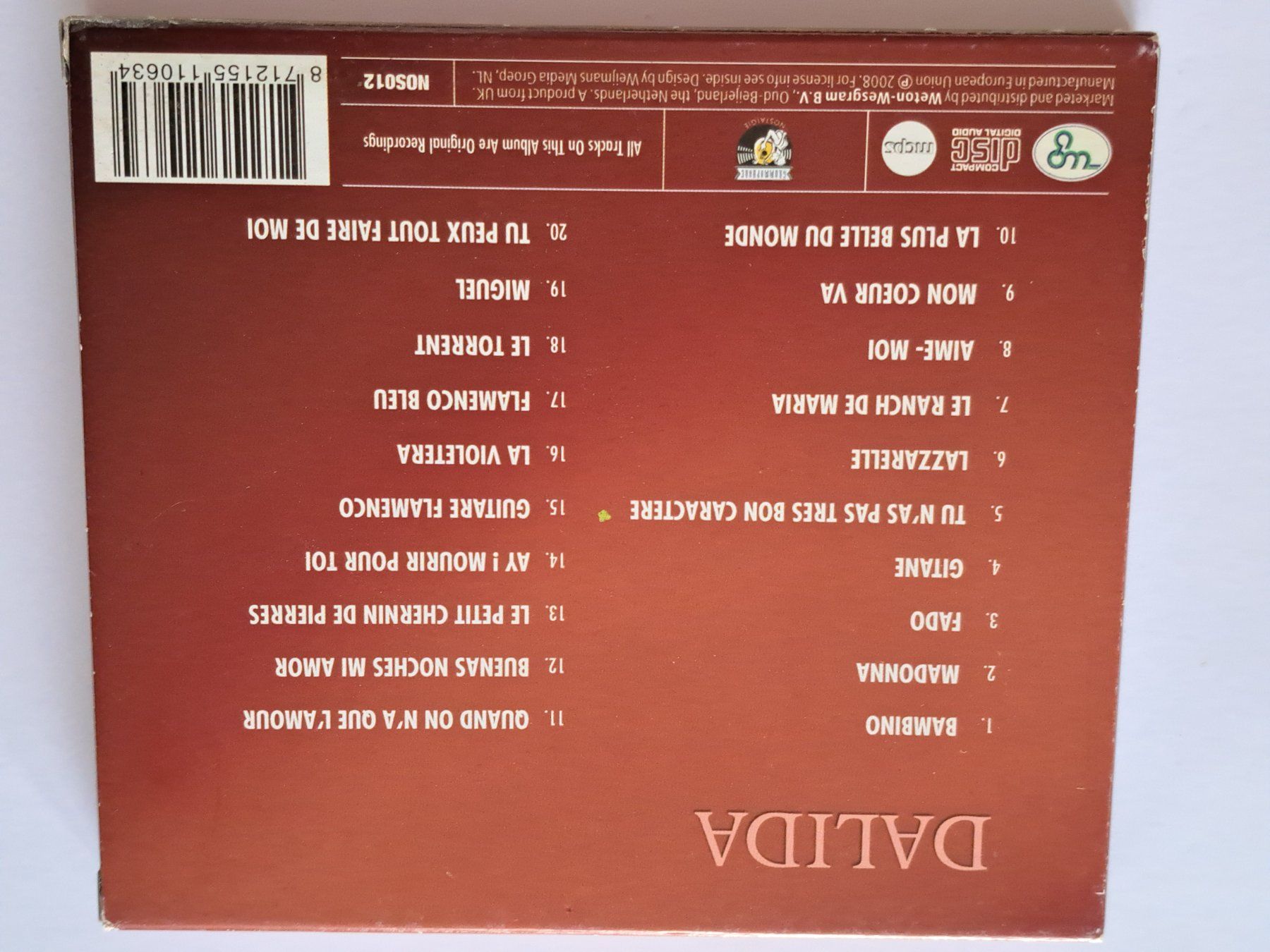 CDs: Cd Dalida - 20 chansons – Gebraucht aus Pully von bro_n52j 1