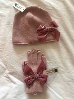 Hübsche Mütze und Handschuhe für Mädchen (neu)