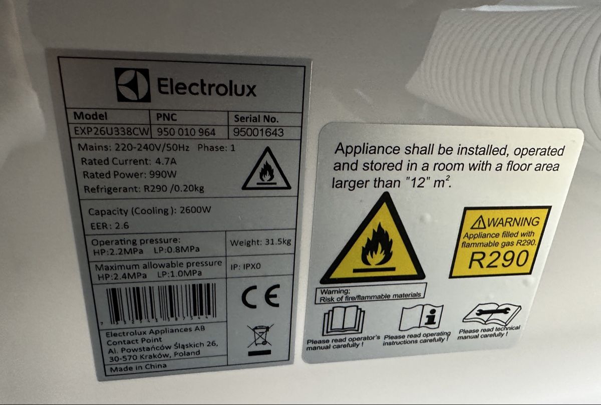 Electrolux Klimageräte: Klimagerät – Gebraucht aus RHEINFELDEN von Hammer9 5