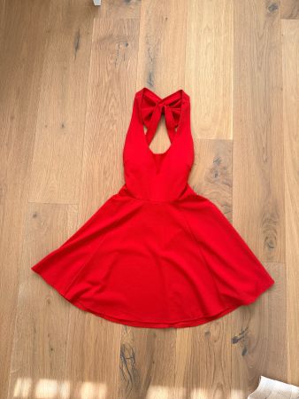 Vestito rosso con fiocco taglia S nuovo