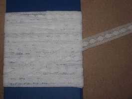 Häkelband Baumwollgemisch weiss 15mm breit