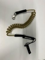 Leash de planche kitesurf Side On spirale, mousqueton inox