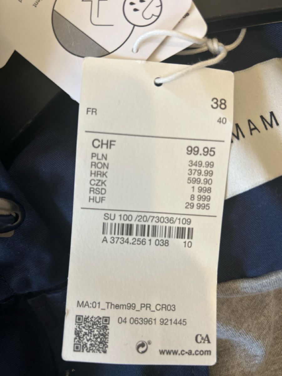 C&A Vestes: Veste imperméable premaman - taille 38 - C&A – Neuf avec emballage d'origine à Savigny par Althea0202 3
