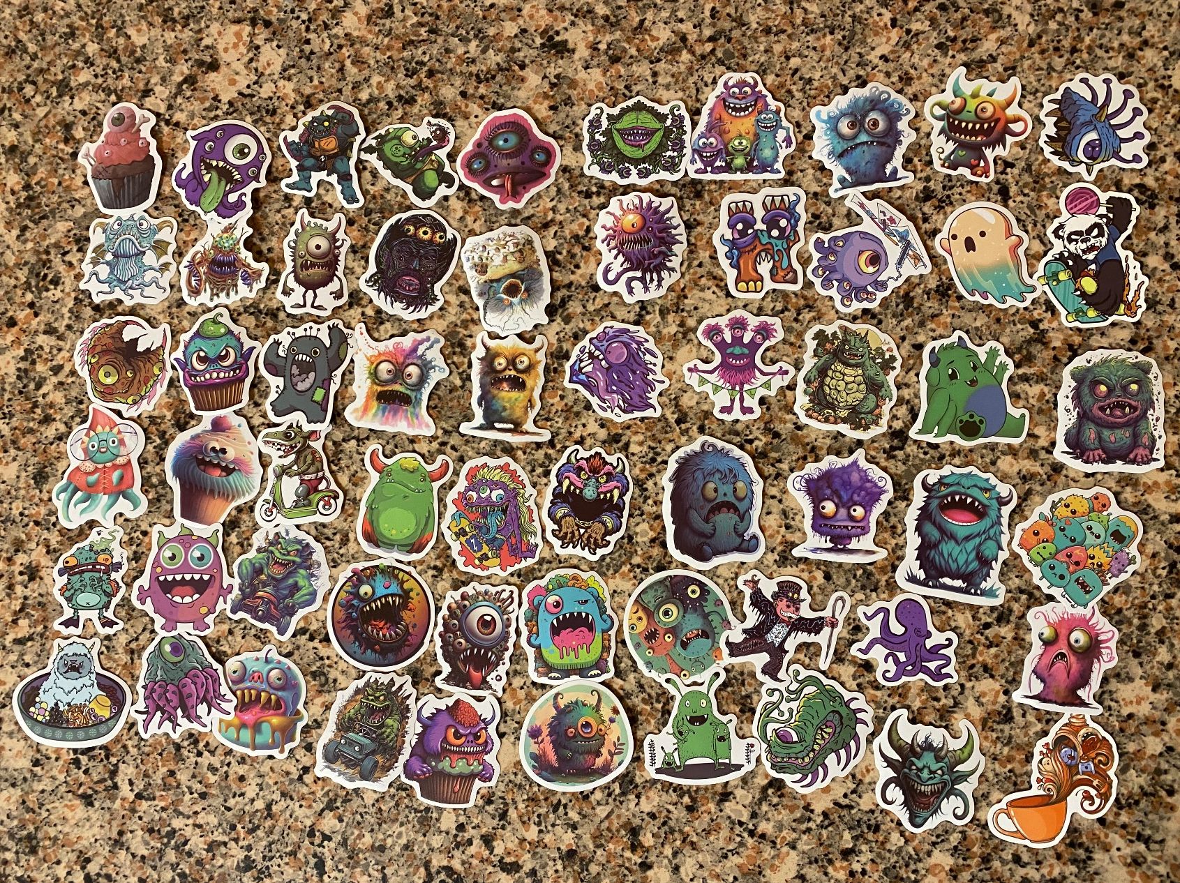 Sticker: 60x STICKER AUFKLEBER MONSTER – Nuovo e nell'imballaggio originale da chiasso venduto da Wulli