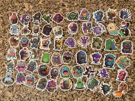 60x STICKER AUFKLEBER MONSTER