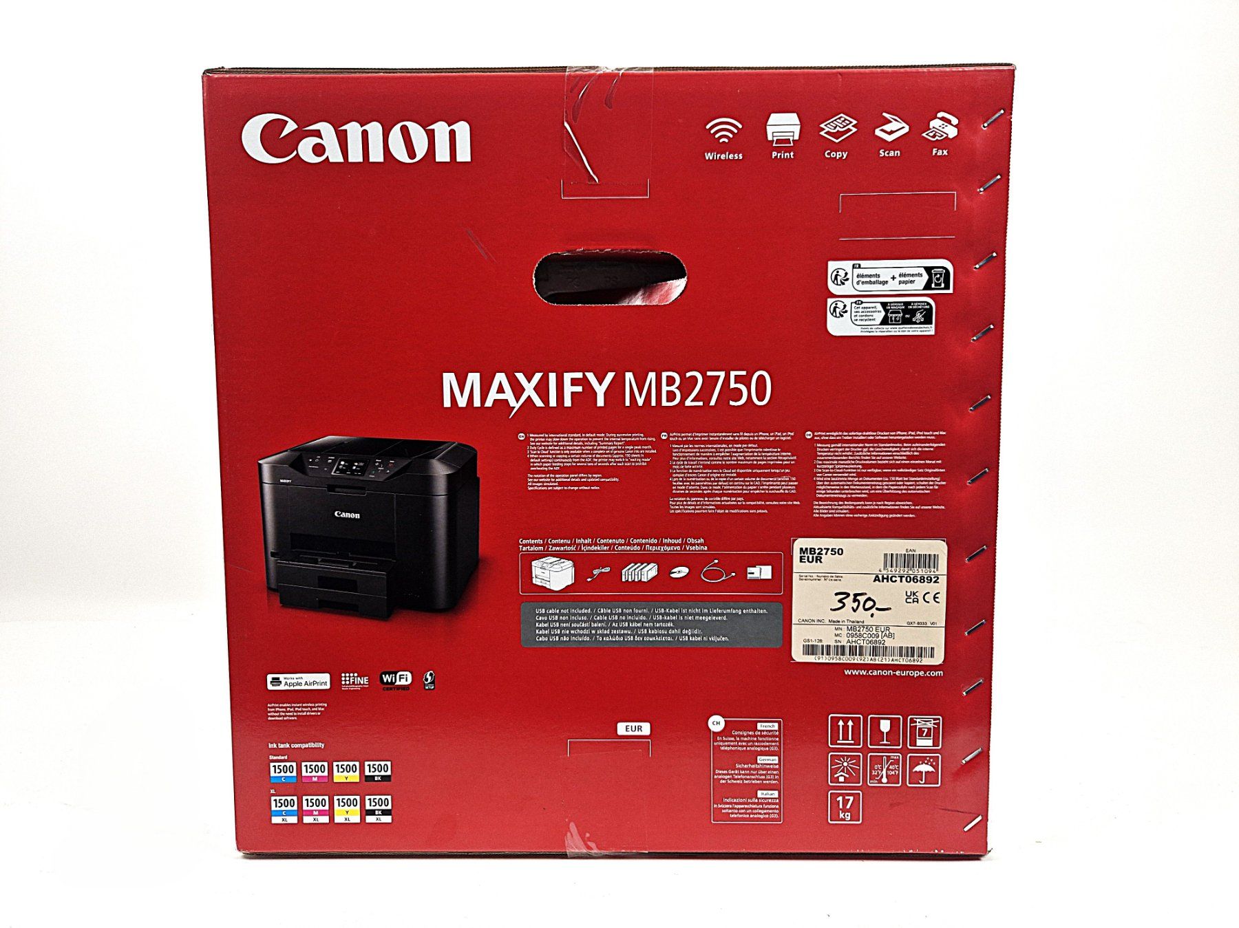 Canon Stampanti: Multifunktionsdrucker - Canon Maxify MB2750 – Nuovo (secondo la descrizione) da Basel venduto da Restwert_Basel 1