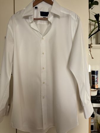 Herren Hemd weiss langarm gebrauchter Zustand
