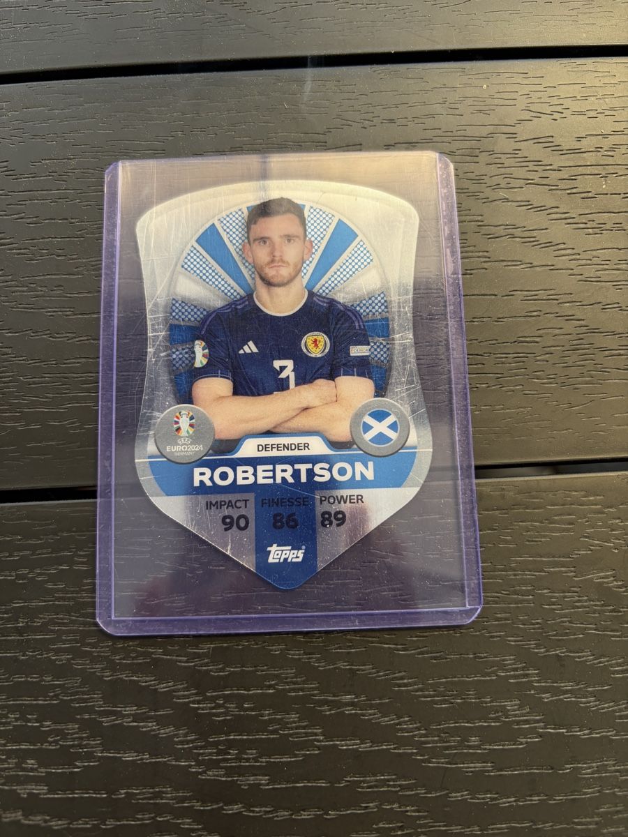 Topps Carte collezionabili: Andy Robertson Topps Chrome Shield UEFA Euro – Usato da Burgdorf venduto da lea_cw56