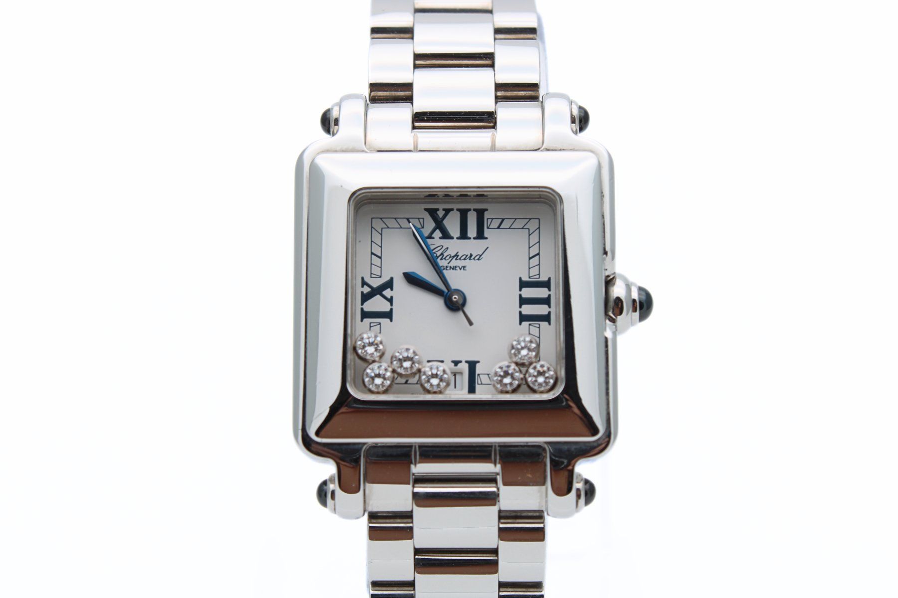 Chopard Orologi: Chopard Happy Sport Square Floating Diamonds | Full Set – Usato da Brüttisellen venduto da Alphawatch 1