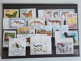 Briefmarken Kuba, 19 Stk., Tiere, Top Zustand, Sammlerwert