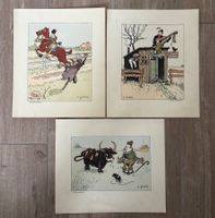Seltener Fund: 3 Zeichnungen von Ernst Griebel (1877-1955)