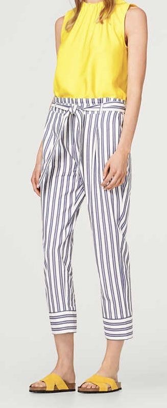 Esprit Hosen: Pantalon rayé Esprit- Taille S- Été – Gebraucht aus Grens von luc_x5m2