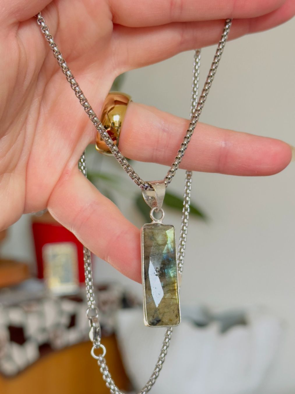 Catenine: Labradorite necklace – Nuovo e nell'imballaggio originale da Genève venduto da AGBERG 6