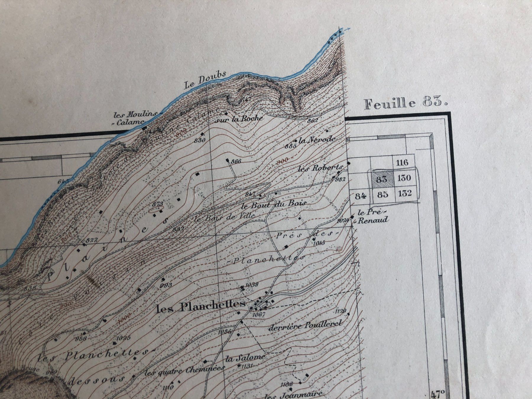 Landkarten & Atlanten: Siegfriedatlas Bl. 83: Le Locle 1885 – Gebraucht aus Zürich von allp 4