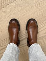 Marco Polo Lederstiefeletten braun, Gr. 37
