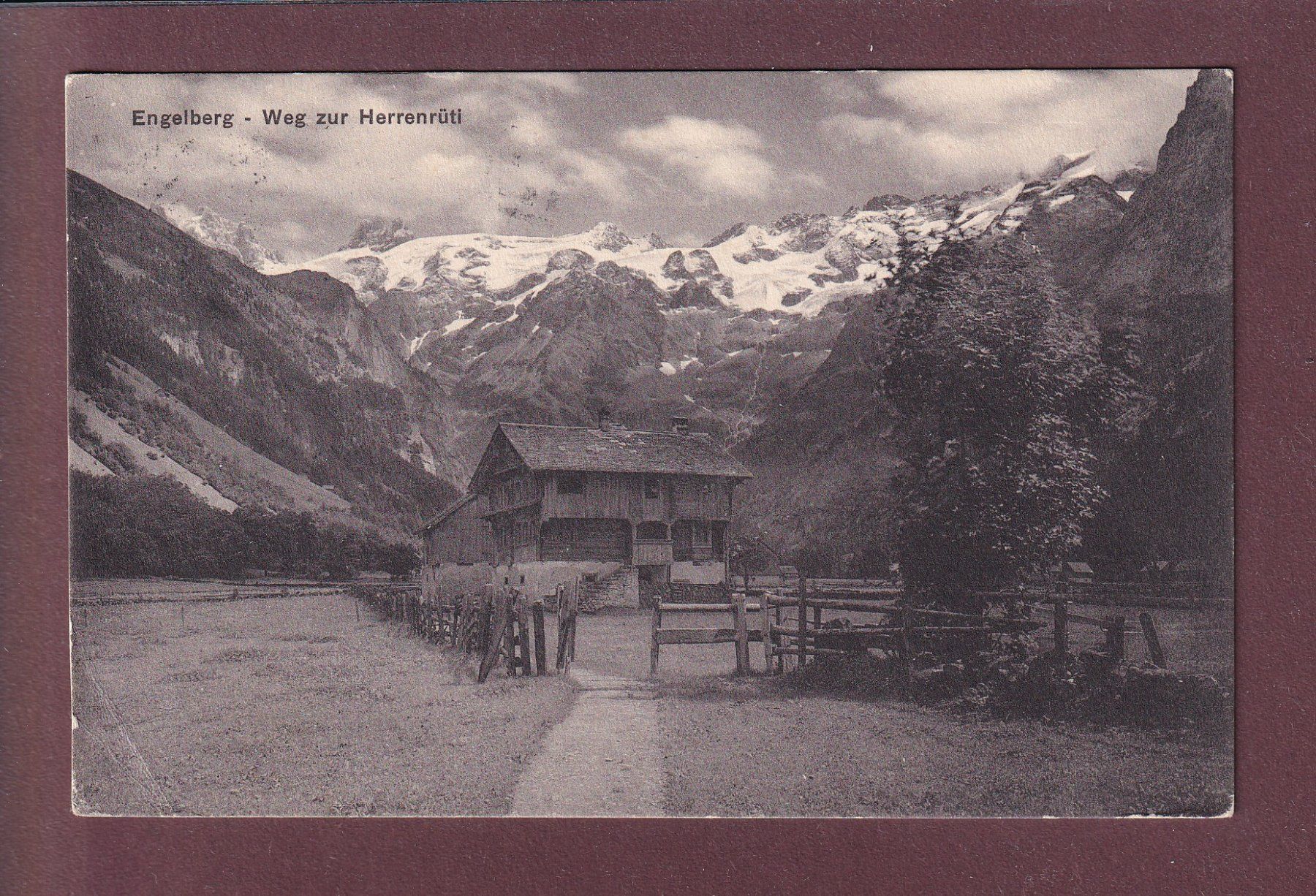 Cartoline postali: ENGELBERG - Weg zur Herrenrüti - 1924 // Eckbug // – Usato da Pully venduto da nicecards