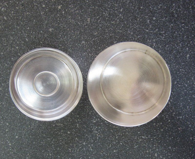 Barattoli: Versilberte Art Deco Dose Zuckerdose, W.T. Binder, "Floreat" – Usato da Bischofszell venduto da raika 3