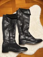 Damen Stiefel schwarz Leder Grösse 39 guter Zustand