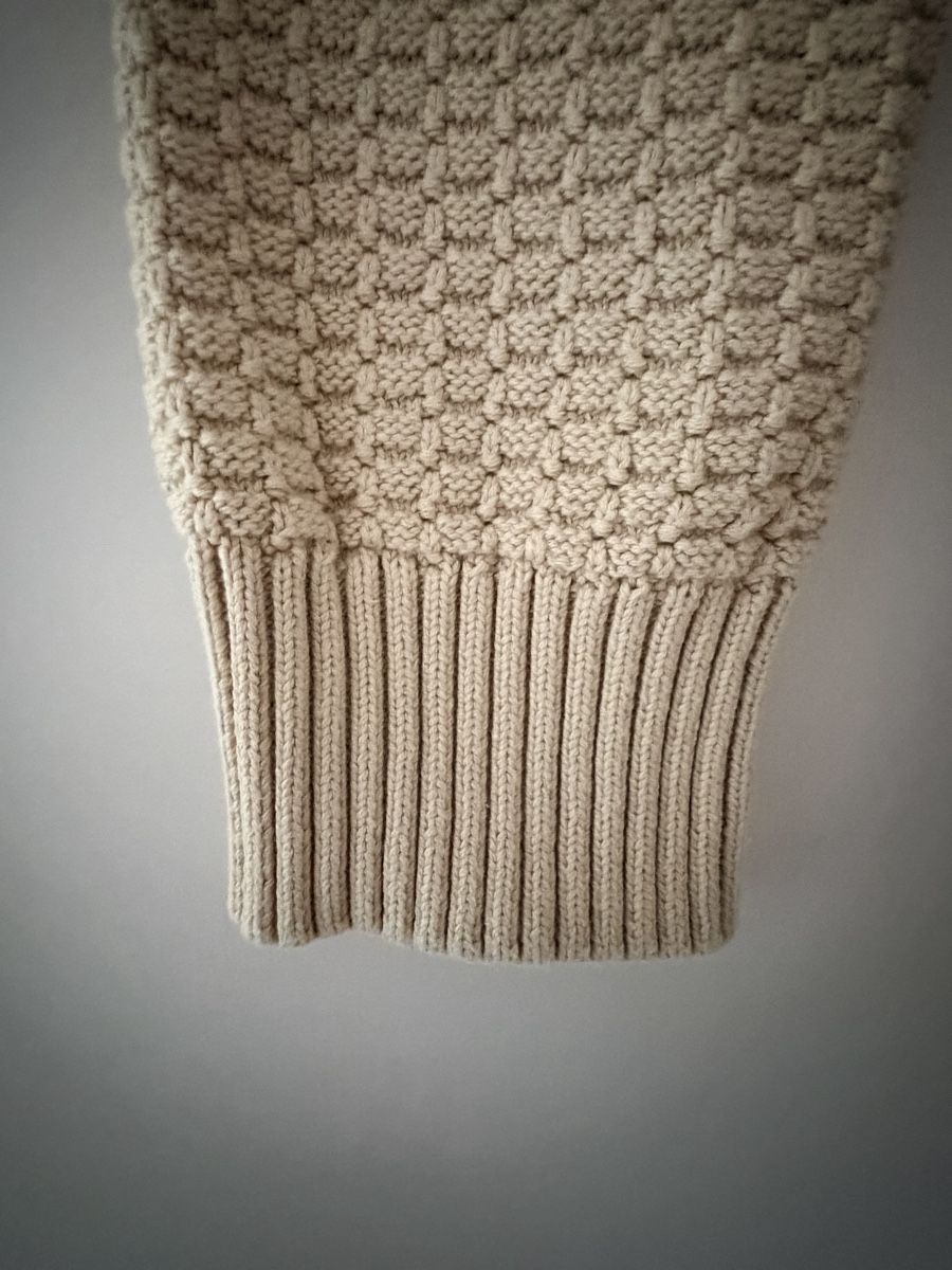 Pullover & Sweatshirts: Half Zip Strick Pullover beige Gr. M Baumwolle – Neu (gemäss Beschreibung) aus Zumikon von DesignDeluxe 4
