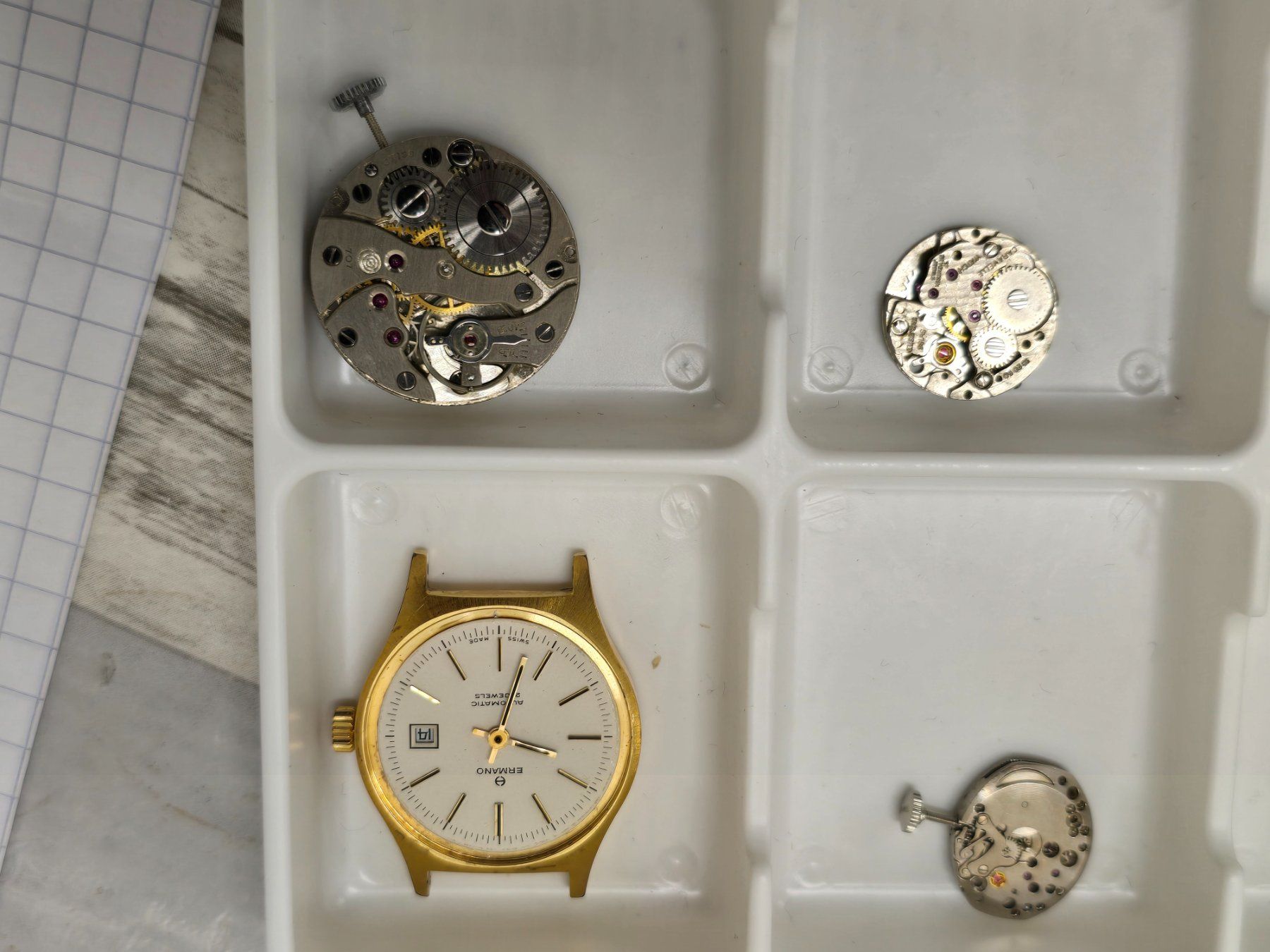Uhren: Lot de 10 pièces de montre – Defekt aus Tramelan von Nirdan 2