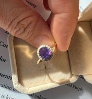 Fingerring in 14K Gold mit Saphir Zertifikat