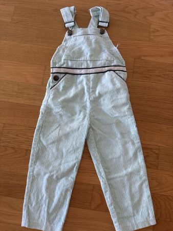 Kinder Latzhose hellblau gestreift Grösse 86