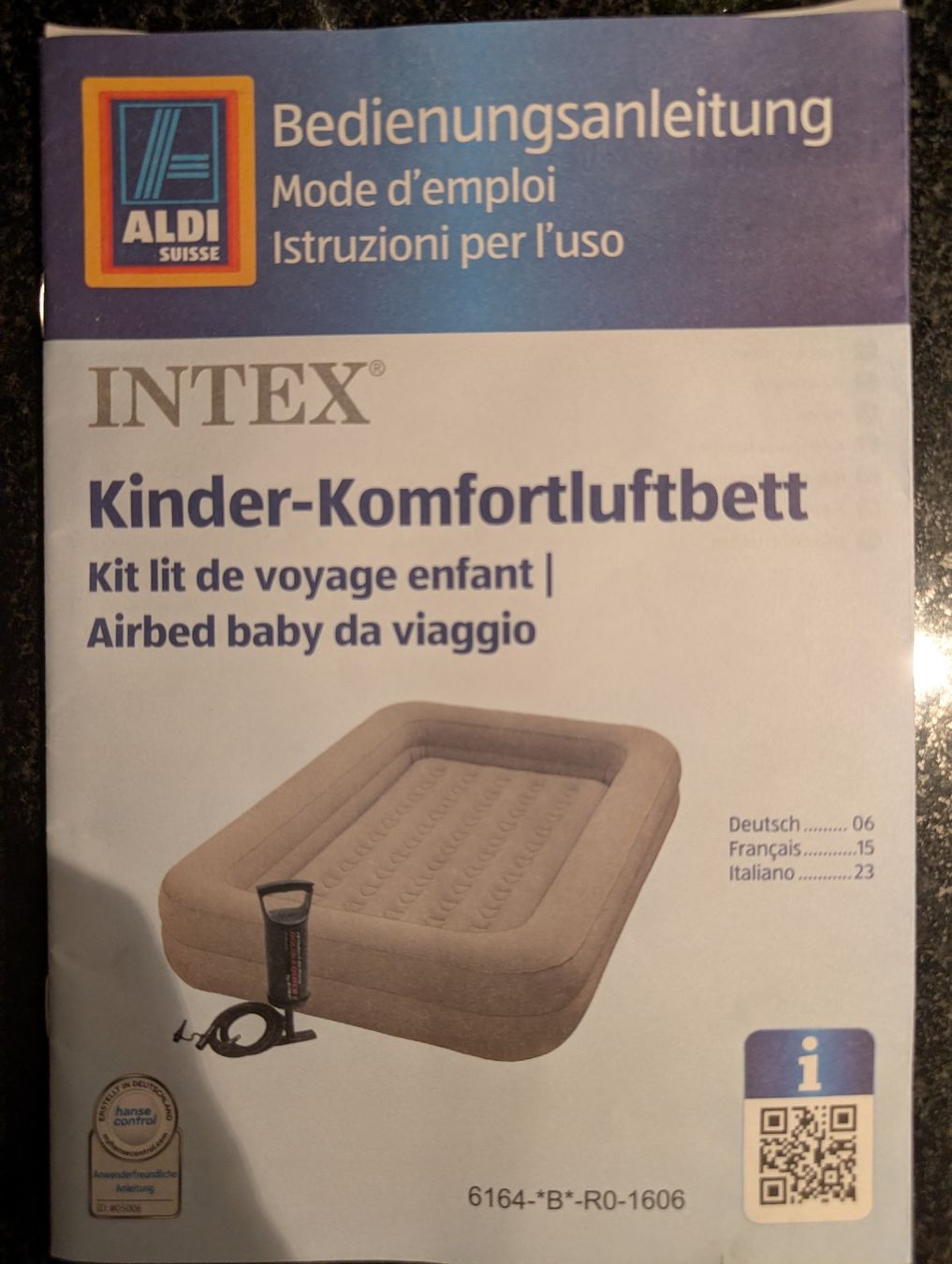 Letti: INTEX Kinder Komfortluftbett mit Pumpe  – Usato da Basel venduto da rubah