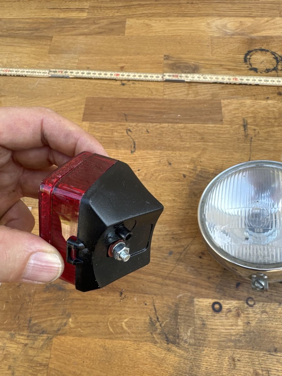 Scheinwerfer: Chrom Scheinwerfer & Rücklicht Mofa Vintage Set – Gebraucht aus Schaffhausen von  3