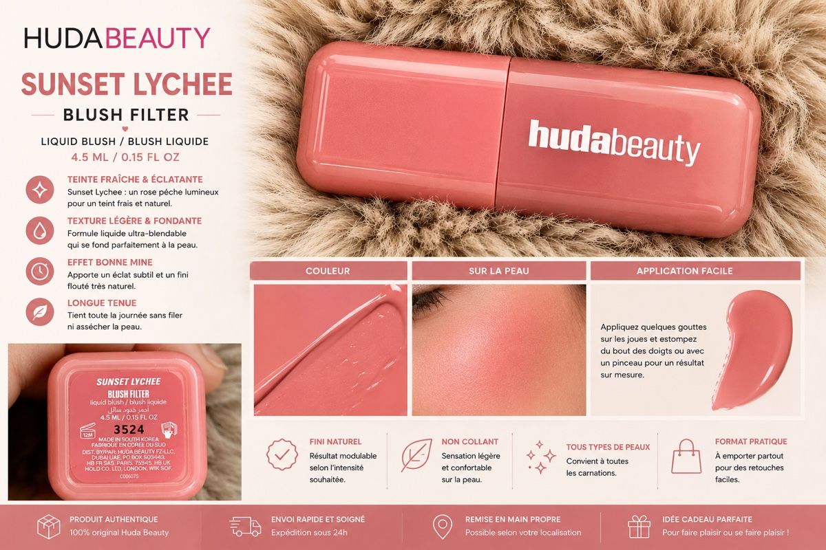 Huda Beauty Make-up: HUDA BEAUTY – Blush Filter Liquid Blu – Nuovo e nell'imballaggio originale da Bramois venduto da Inarretable.co