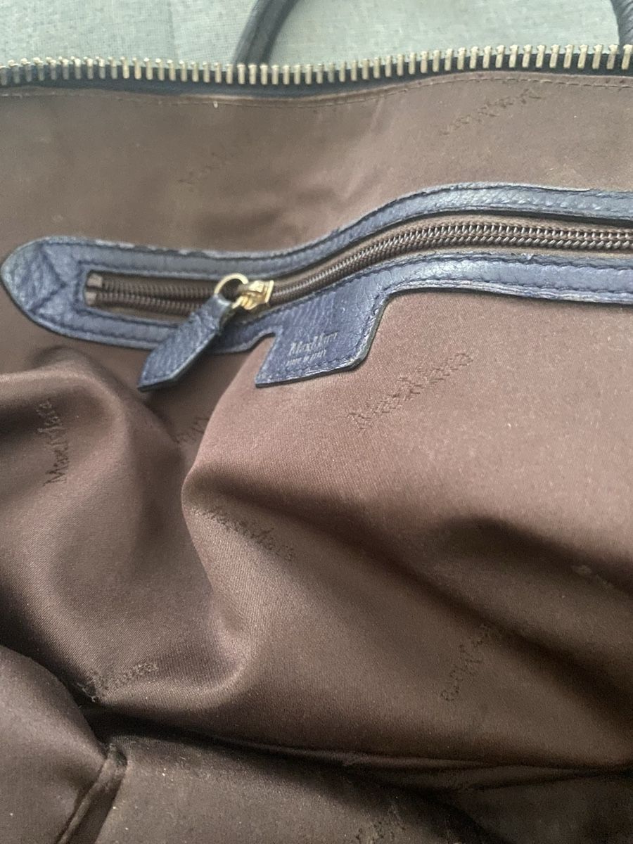 Max Mara Borse da donna: Max Mara sac à main cuir bleu marine – Usato da Brügg BE venduto da nou_8ht9 4