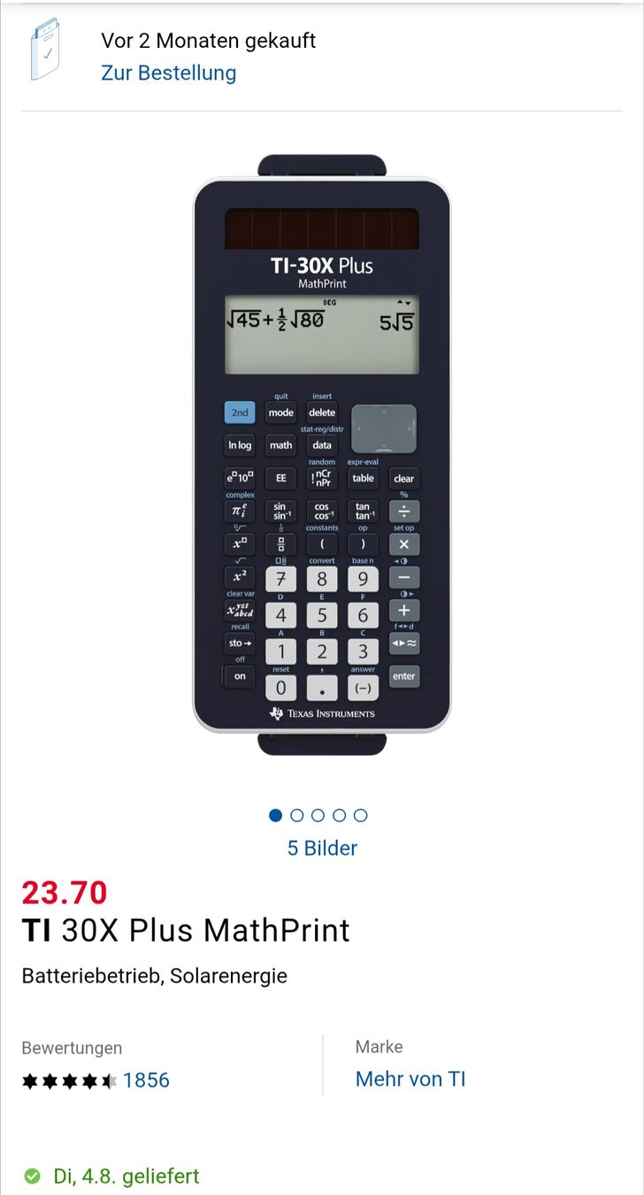Taschenrechner: TI-30X Plus MathPrint Scientific Calculator – Gebraucht aus Lachen SZ von joa_bs6v 1
