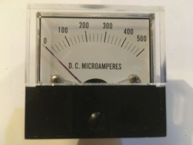 Misurare: Drehspulinstrument 0-500 uA DC – Nuovo e nell'imballaggio originale da Brugg AG venduto da Pedro4