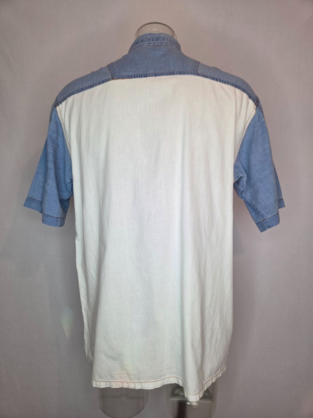Camicie: 90er Colour-Block Baumwollhemd - M/L – Usato da Bern venduto da -Aniko- 2