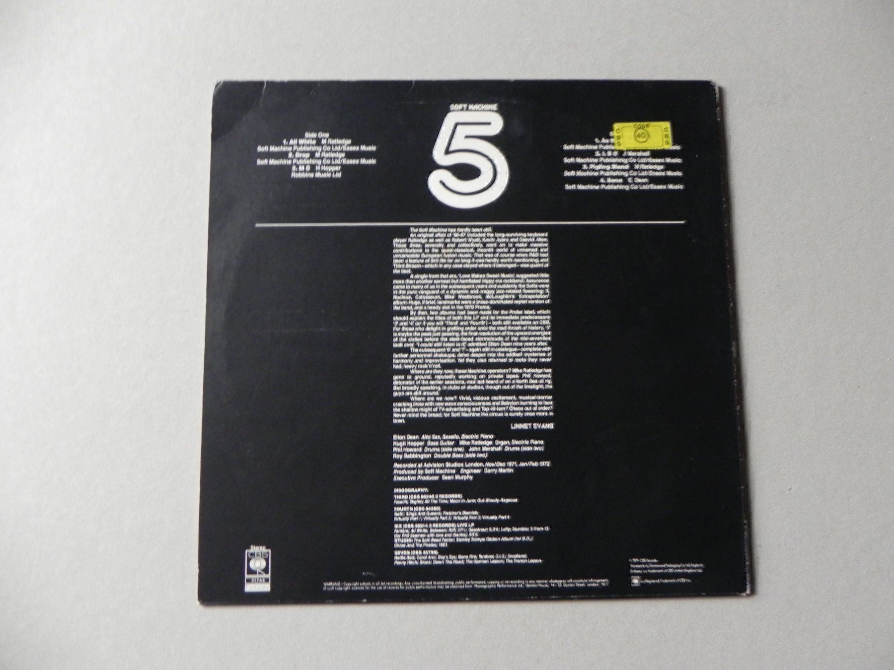 Dischi in vinile: LP brit. Jazz Prog. Rock Soft Machine – Usato da Siebnen venduto da krimsie 1