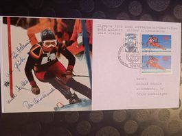 Rosi Mittermaier - handsignierte mit Sonderstempel FDC