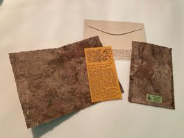 Karten -Set „ TAPA“ aus Baumrinde/ 40 Stück
