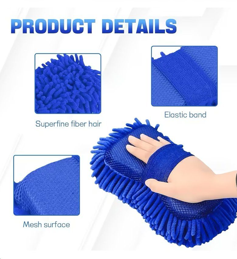 Altro per la casa: Ultra-Saugfähiger Chenille Mikrofaser Auto Waschhandschuh - – Usato da Jonen venduto da BMWE369 4