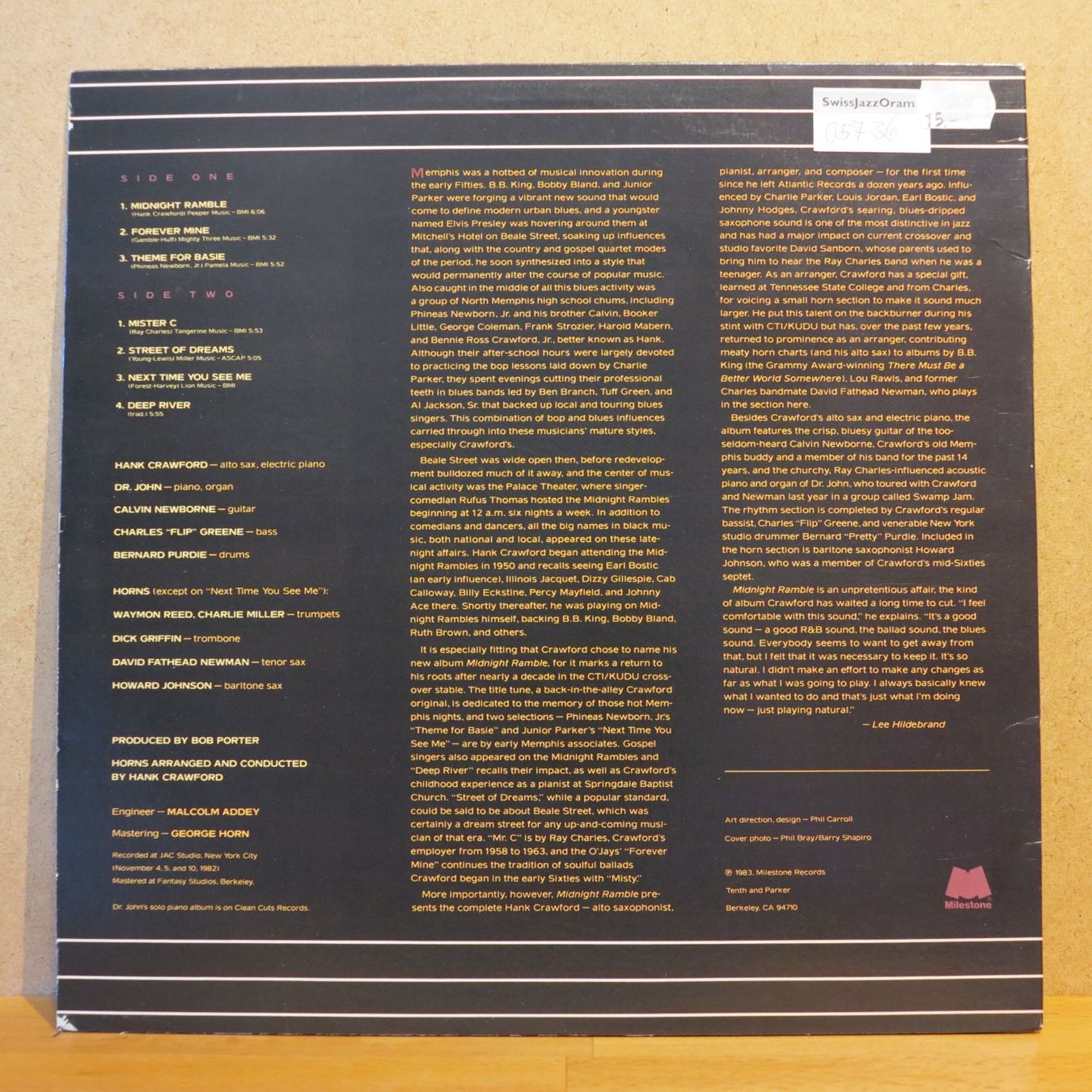 Vinyles: Hank Crawford - Midniht Ramble – D'occasion à Zürich par Naim60 1