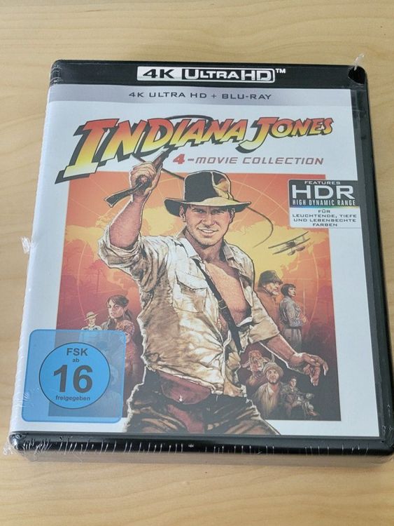 Indiana Jones 4-Movie Collection 4K Ultra HD + Blu-Ray (Neu und ...