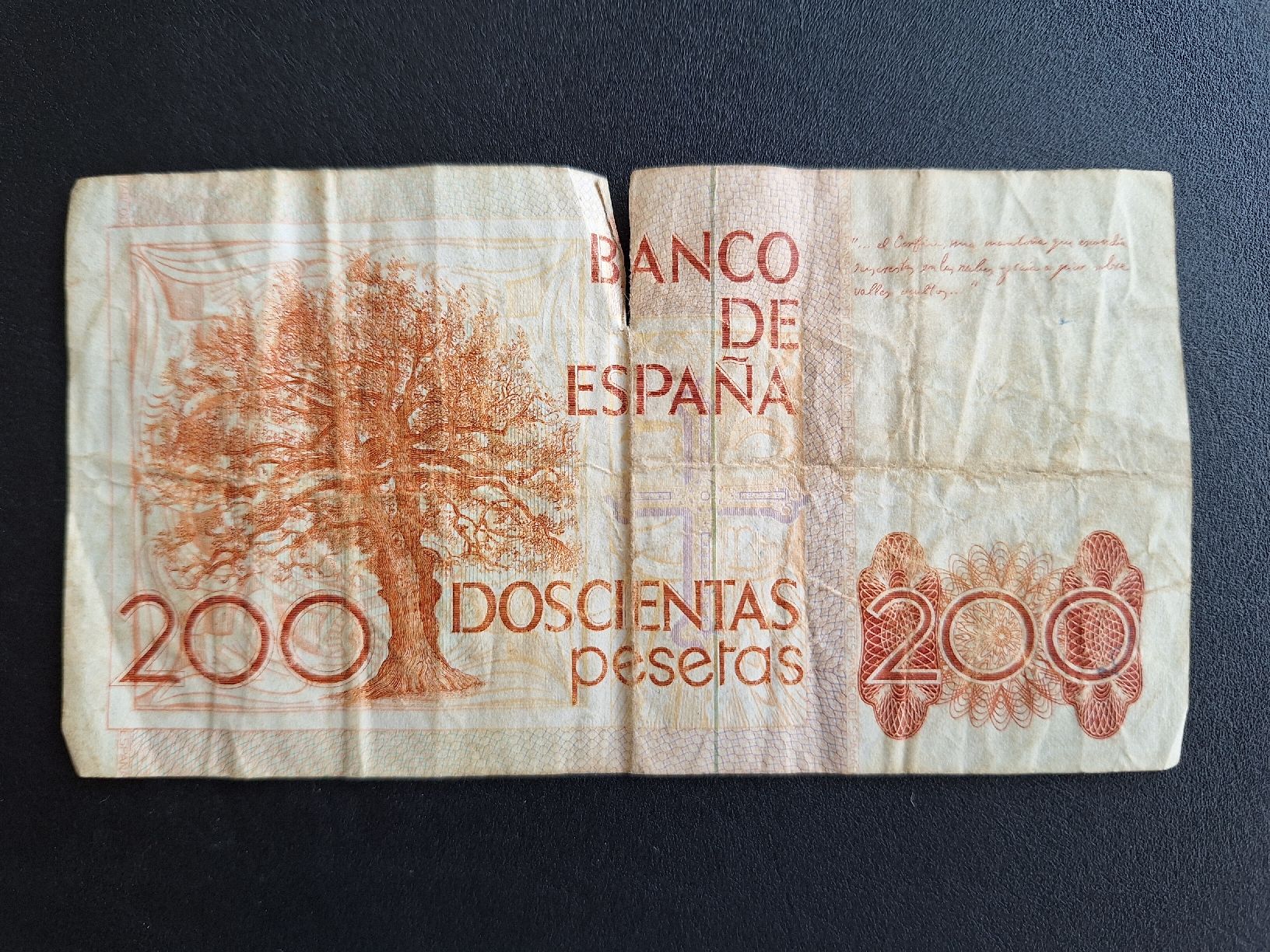 Banconote: Spanien 200 Pesetas – Usato da Gossau ZH venduto da SwissJapan 1