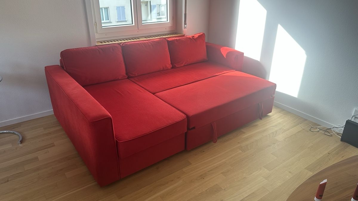 Ikea Sofas: Ecksofa Rot ausziehbar – D'occasion à Bern par Bestchruggler1 2