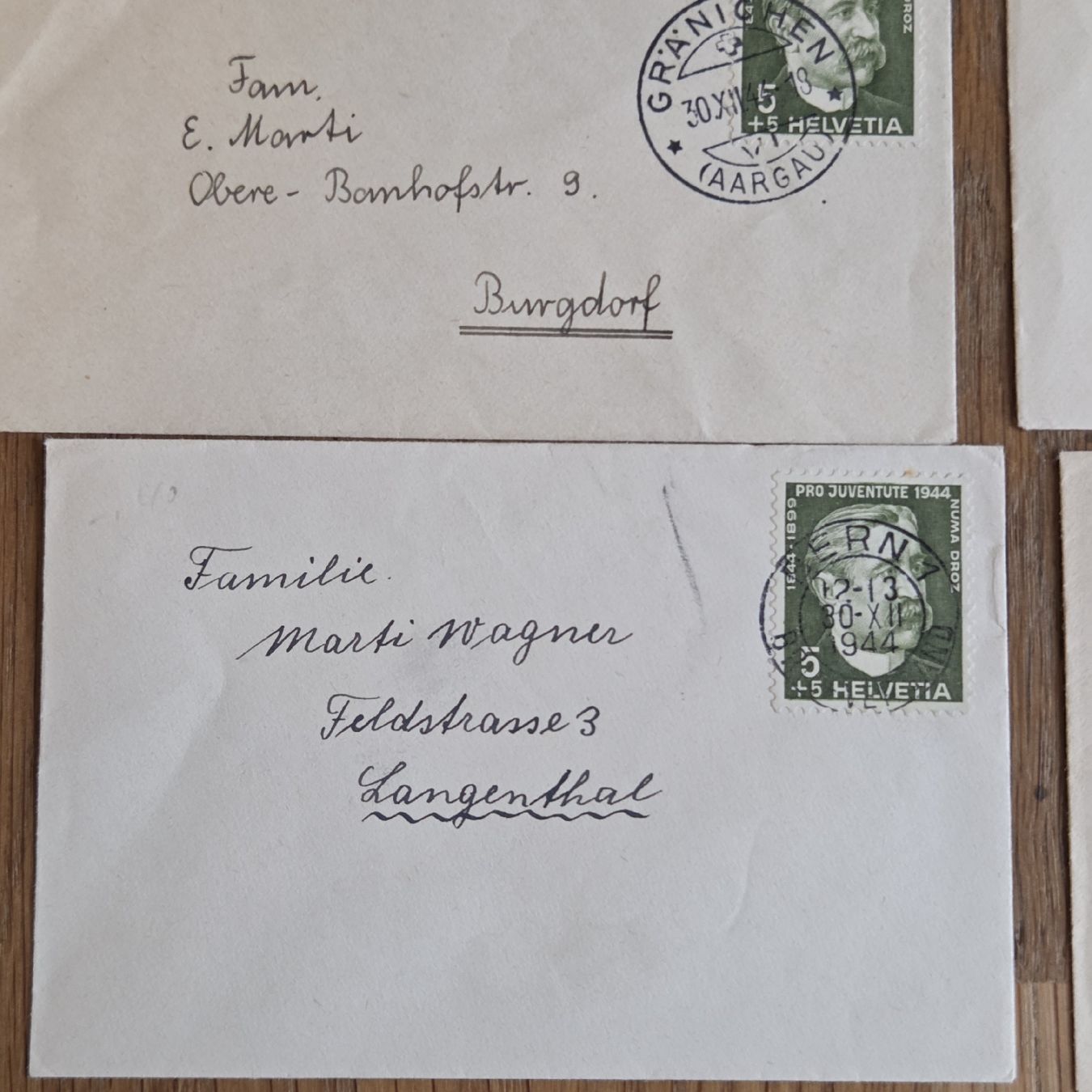 Alle Briefmarken: 10 Antike kleine Glückwunsch Briefcouvert.. – Gebraucht aus Stans von Ducati16 5