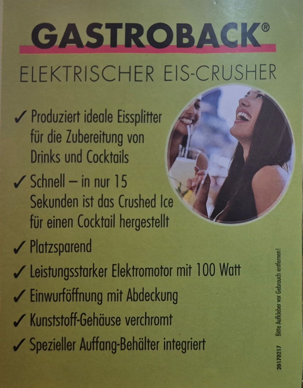 Gastroback Appareils de cuisine: elektrischer Eis-Crusher – D'occasion à Aadorf par VespaRider 3