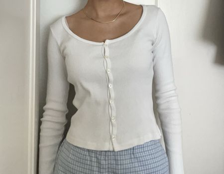 Brandy Melville Cardigan Pullover weiss Grösse S/XS