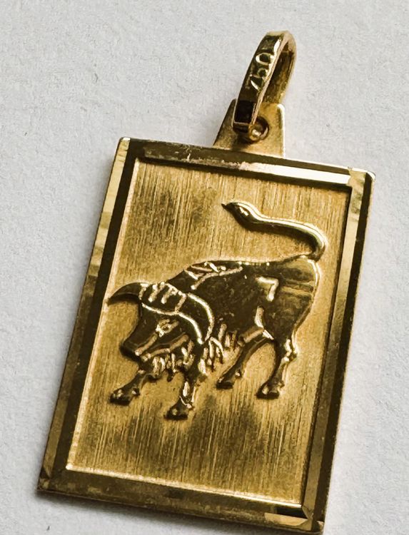 Anhänger, Sternzeichen Stier, 18Karat Gelbgold 3