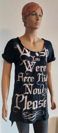 Zara langes T-Shirt Gr. M cooler Schriftzug-Print
