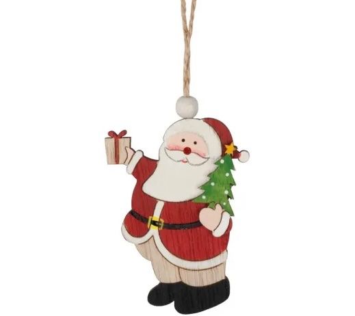 Tutte le decorazioni: Baumschmuck Weihnachtsmänner 9cm Holz – Nuovo e nell'imballaggio originale da Basel venduto da Seifehuesli 4