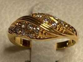 Bague or 18 carats 12 diamants naturels ✨