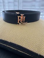 Ralph Lauren Gürtel schwarz mit Logo neu originalverpackt